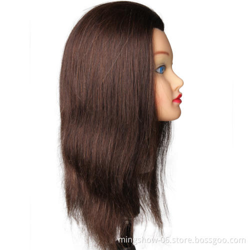 Fast delivery wig stand mannequin head with hair, beautiful wholesale cosmetology mannequin heads